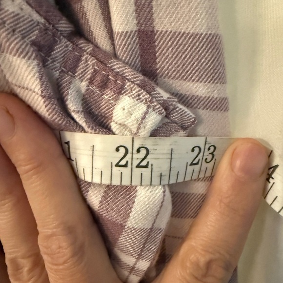 JACHS Girlfriend Plaid Button Down Shirt - Pink and White - Picture 7 of 9